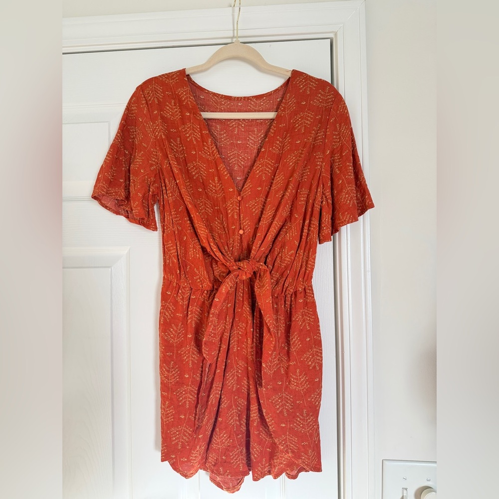 Elegant Rust Red Women's Romper